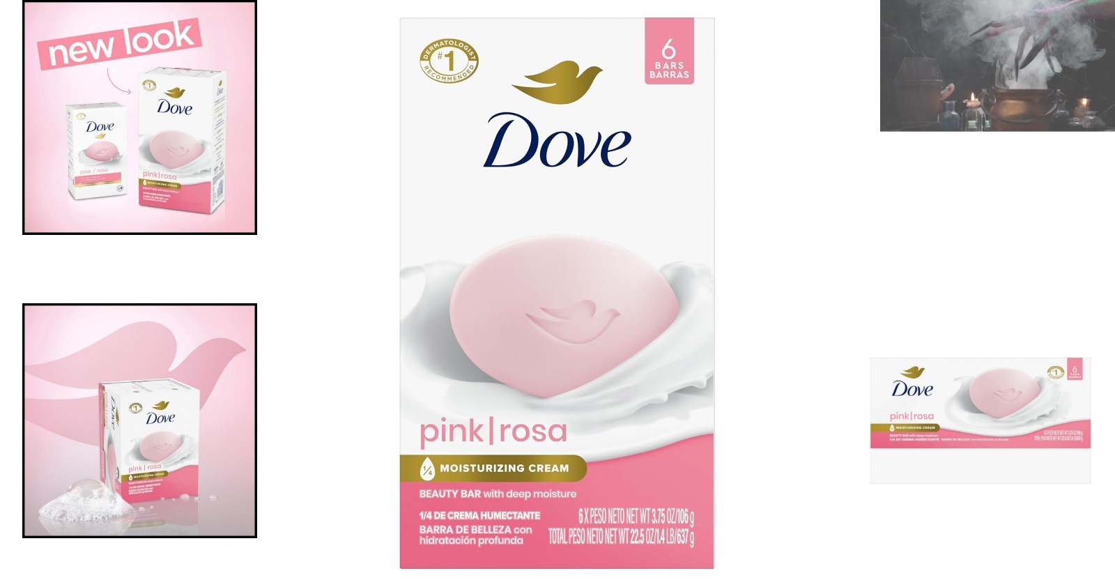 Dermatologist Recommended Pink Rosa Soap – 6 Bars for Soft, Smooth Skin
