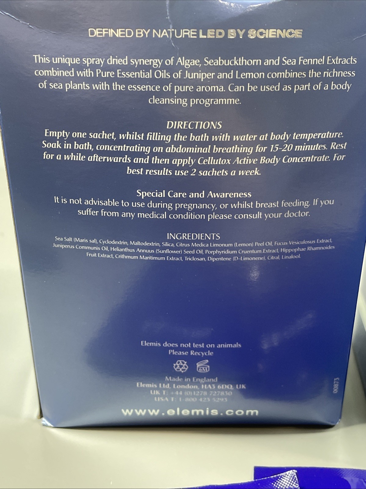Elemis Cellutox Herbal Bath Synergy 300g 10.6 oz 35 Sachets GENUINE