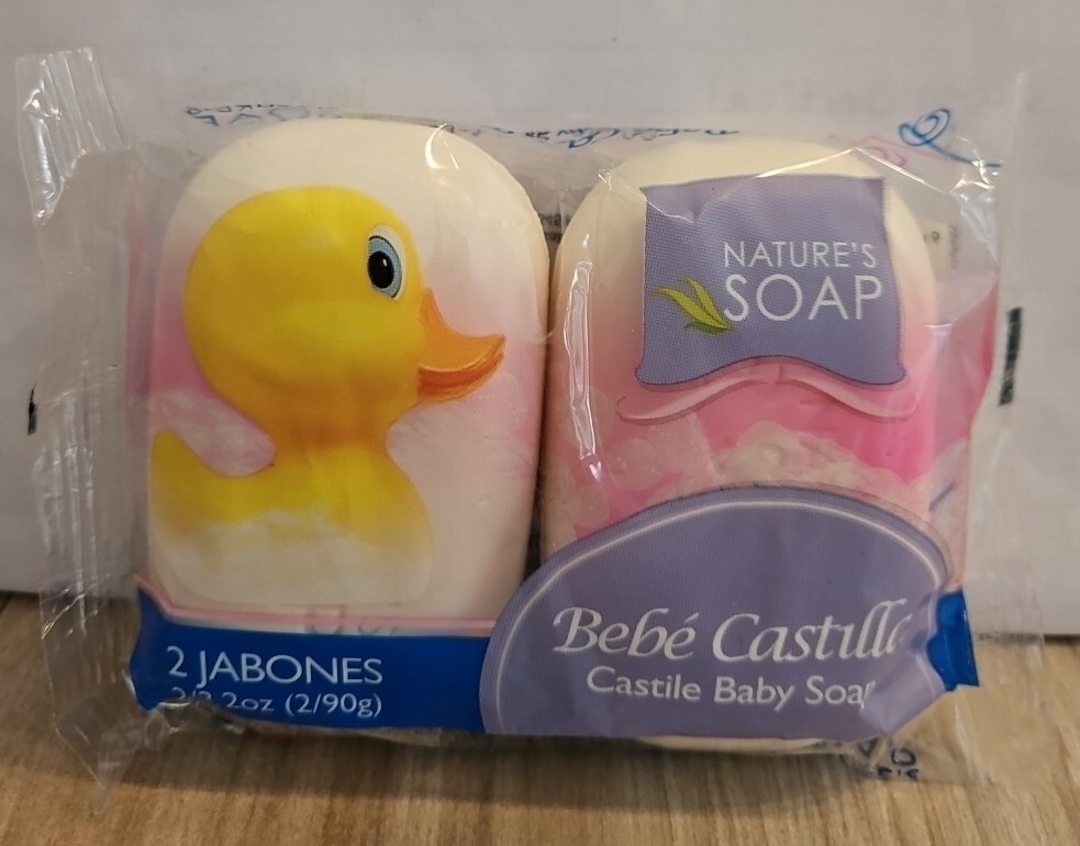 NATURE’S SOAP BABY VEGETAL CASTILE OIL SOAP JABON CASTILLA PARA BEBE 4 CT-3.2oz
