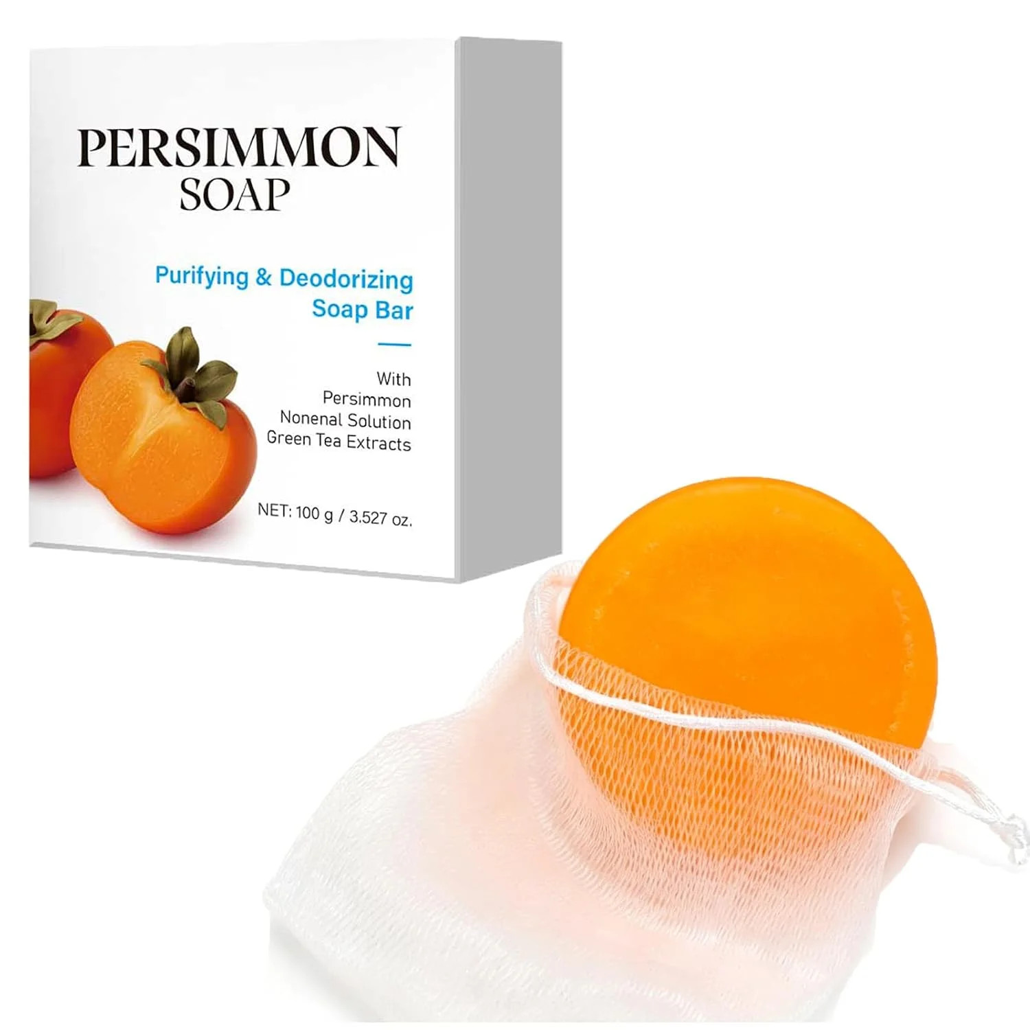 Persimmon Soap for Old People Smell, Deodorizing & Purifying Bar Soap