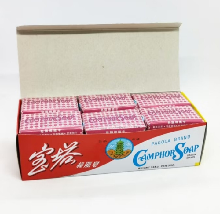 12 bars – Jade Twin PAGODA Camphor Soap 65g Traditional Deodorant Herbal Soaps
