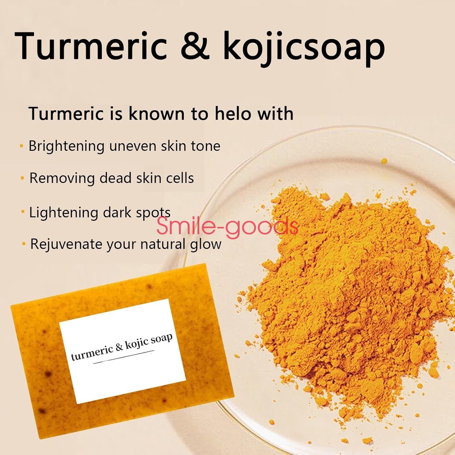 2-Pack Turmeric Glow Soap Bar – Lemon & Kojic Acid, Removing Dark Spots