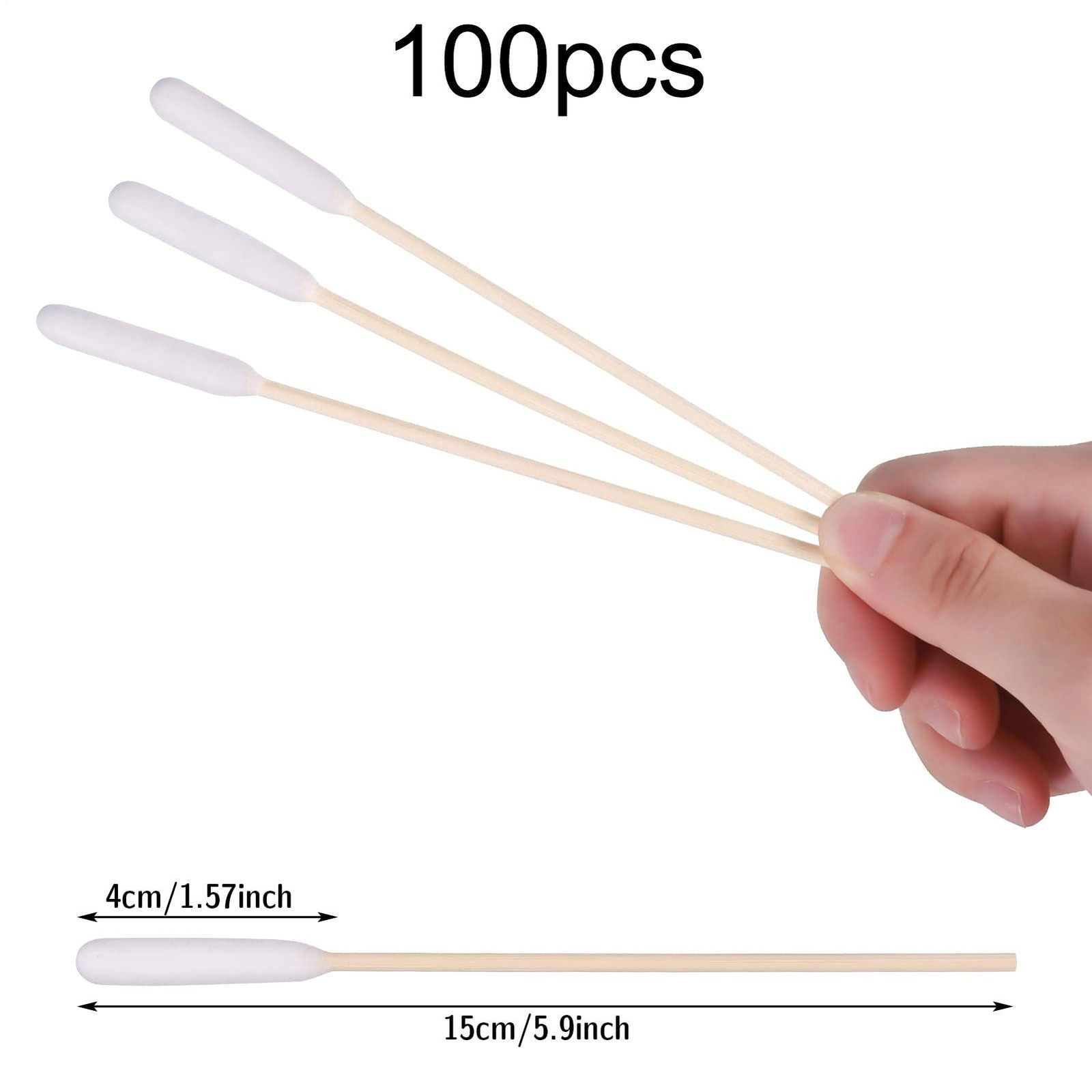 Cotton Swabs of Medium and Large Pets Ears Cleaning or Makeup 100pcs