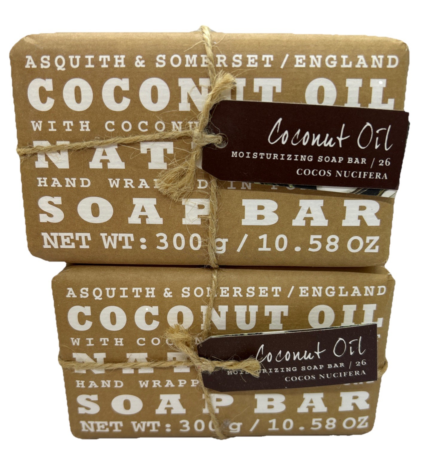 asquith & somerset England Coconut Oil bar Soap 10.58 oz x2Bar Soap