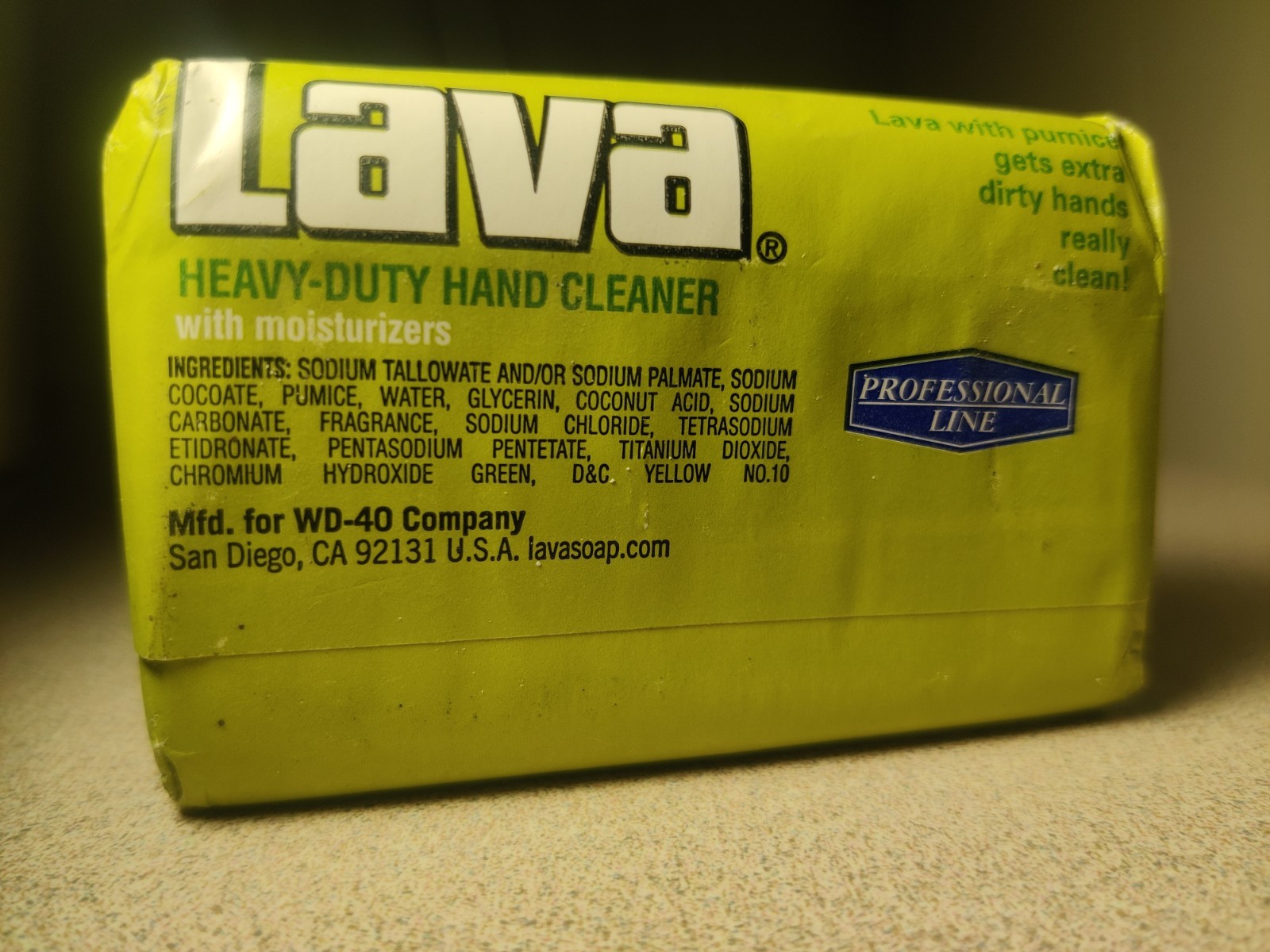 Single Lava Heavy-Duty Hand Cleaner with Moisturizers Hand Bar Soap 4 OZ New