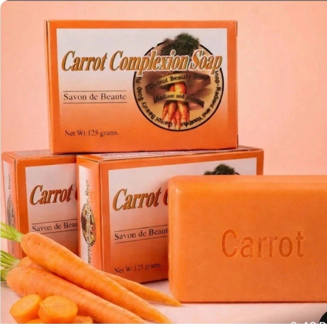 12-BAR- CARROT COMPLEXION SOAP BEAUTY BAR WITH CARROT OIL 125g (each) BRAND NEW!