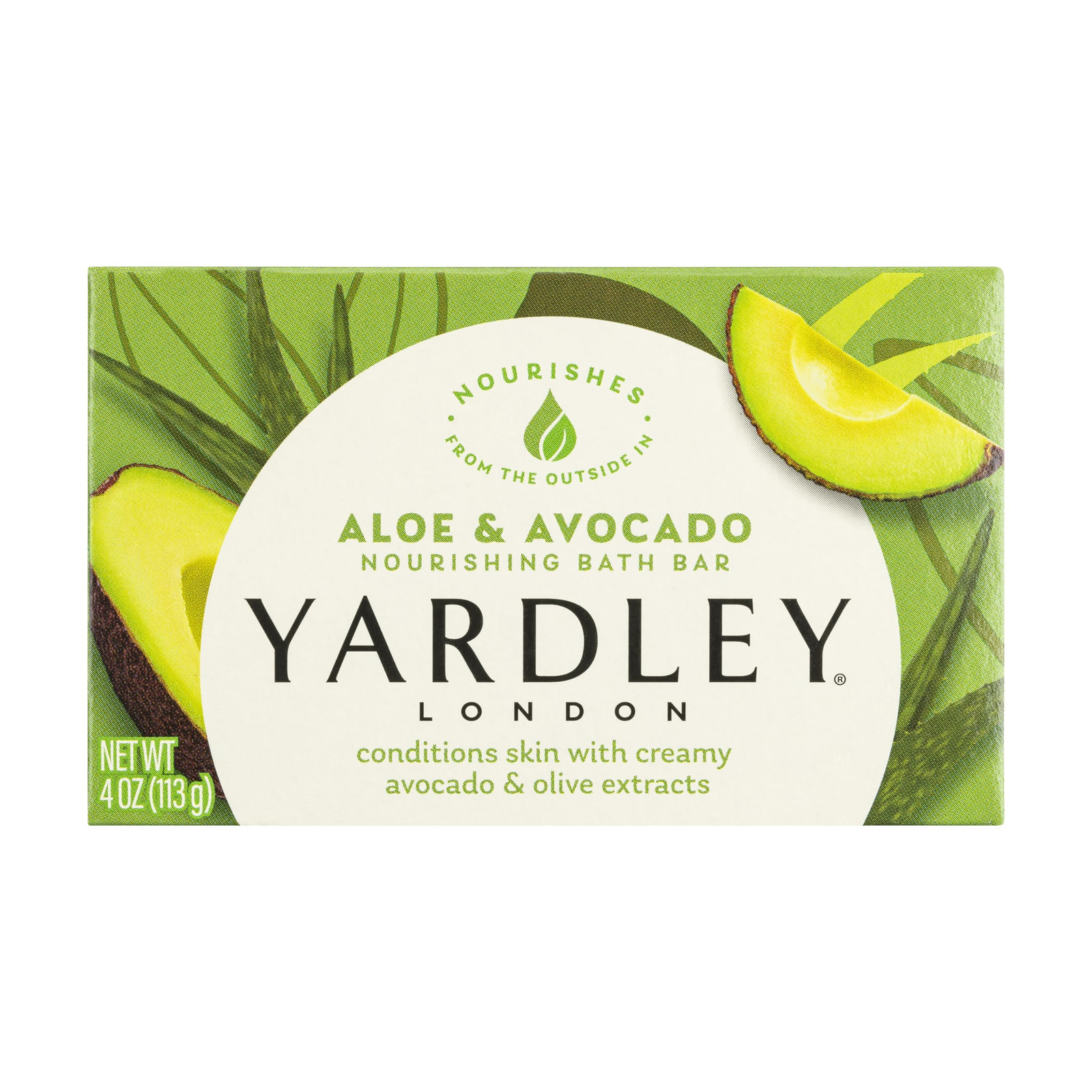 Yardley London Aloe Avocado Soap Bar 4 Ounce Moisturizing Herbal Citrus Scent