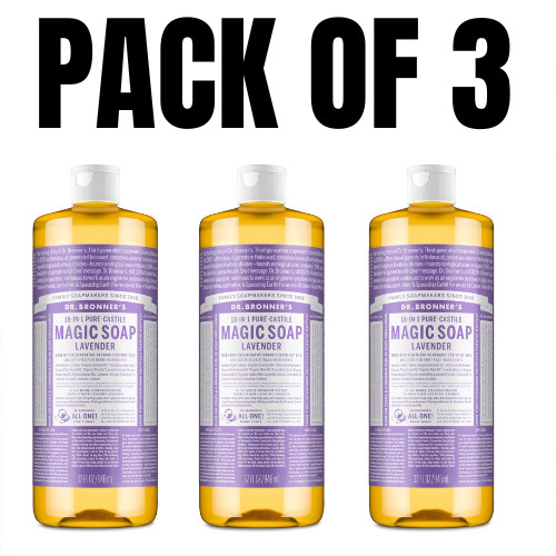 Dr. Bronner’s Pure-Castile Liquid Soap – 32 fl. oz (Pack of 3)