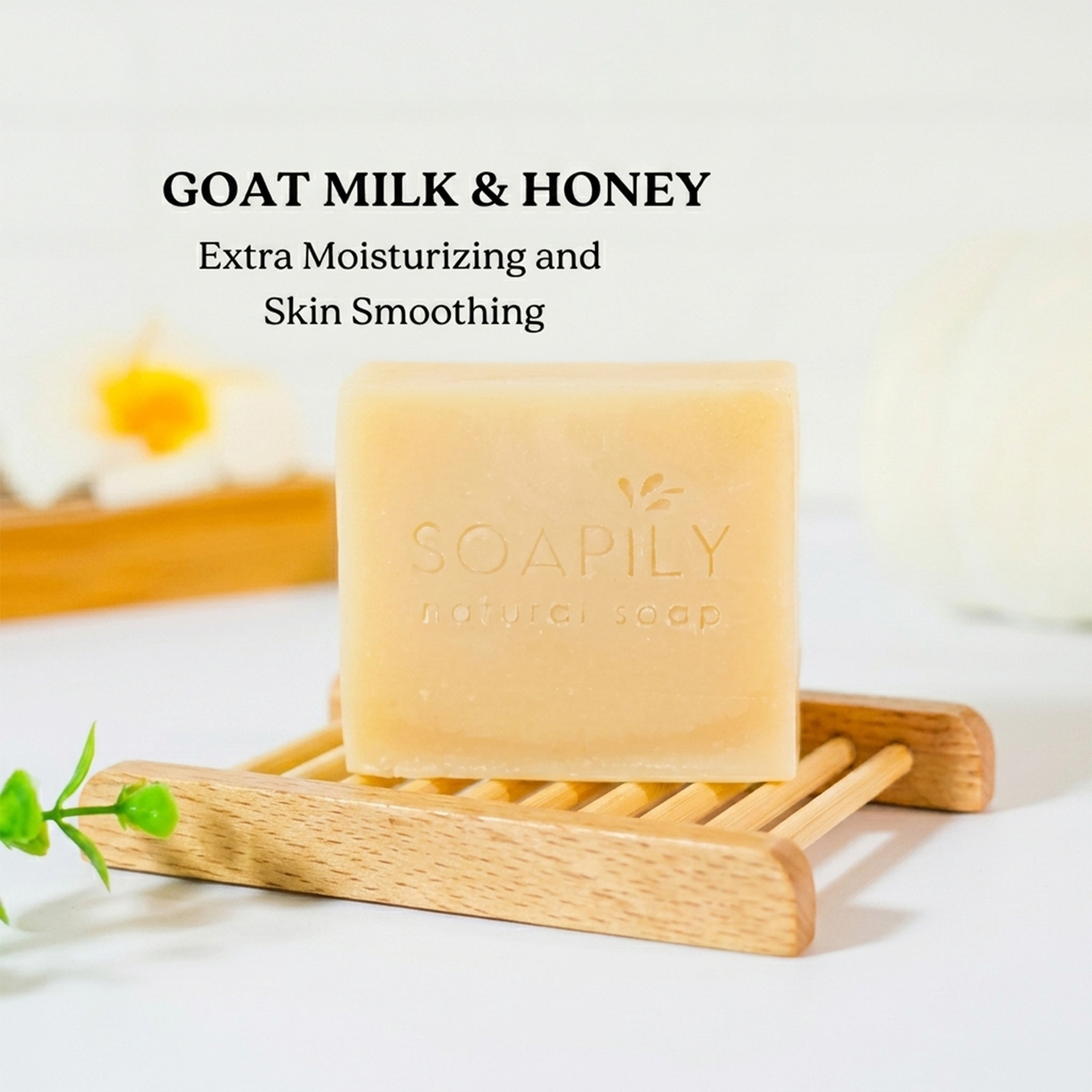 4Pcs SOAPILY Goat Milk & Honey Natural Soap Skin Barrier Brightening Dry Skin