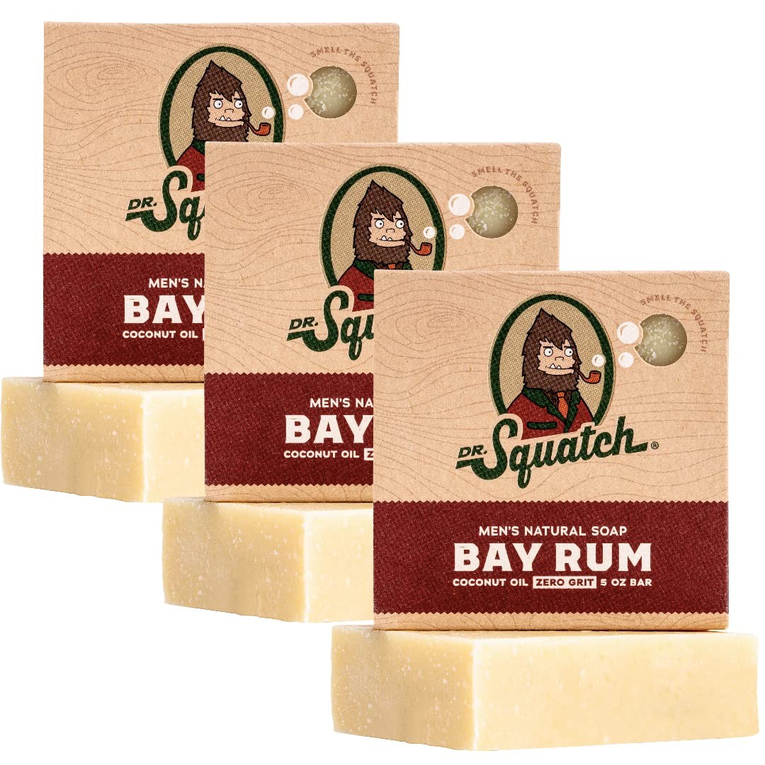 Dr. Squatch Natural Men’s Bar Soap – Cold Process Body 5 Ounce (Pack of 3)