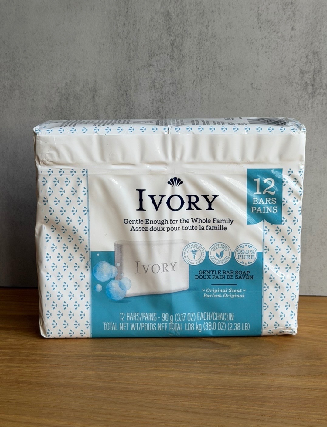 Ivory Bar Soap with Original Scent, 3.17 oz. 12 Count