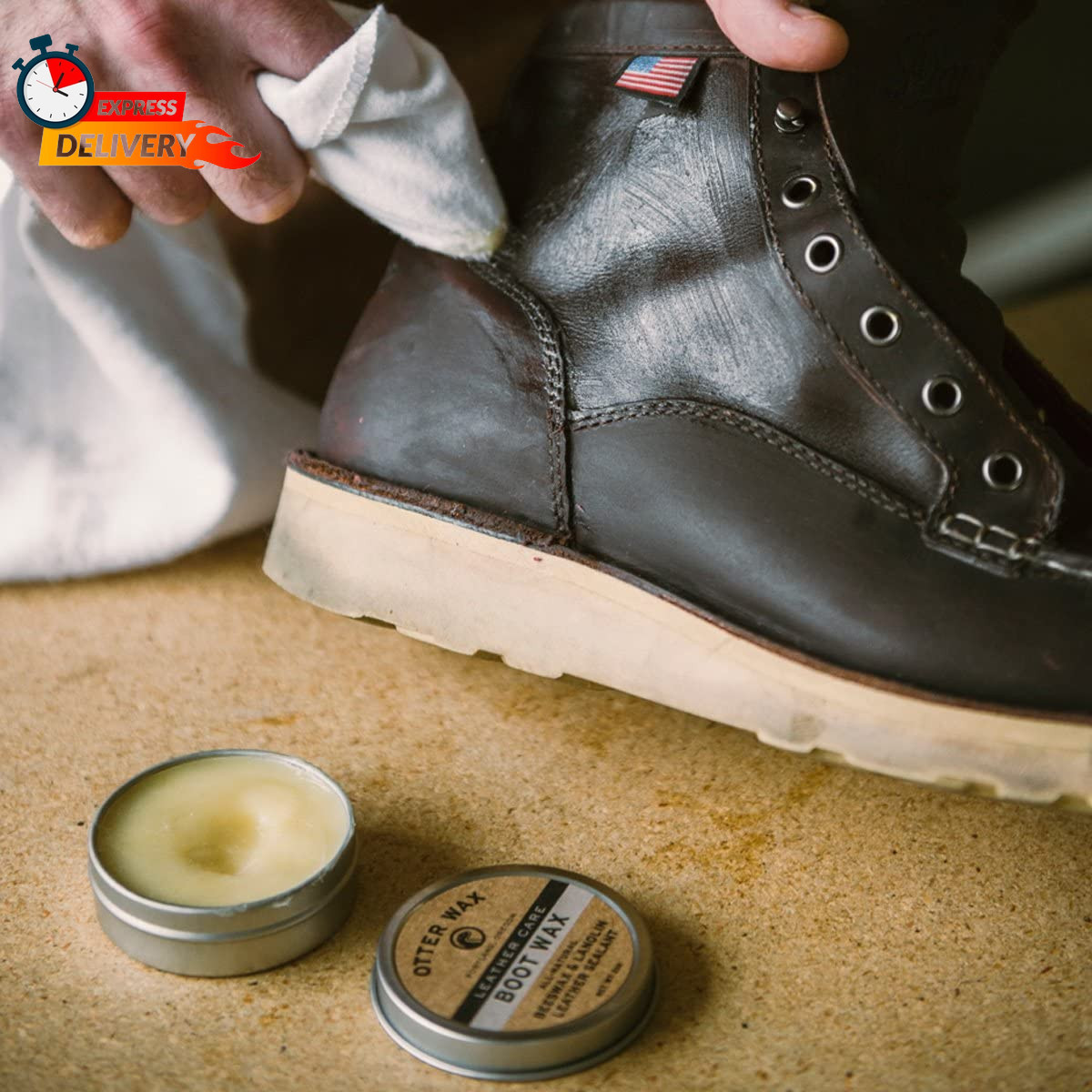 Otter Wax Boot Wax | 2Oz | All-Natural Leather Waterproofer | Made in USA
