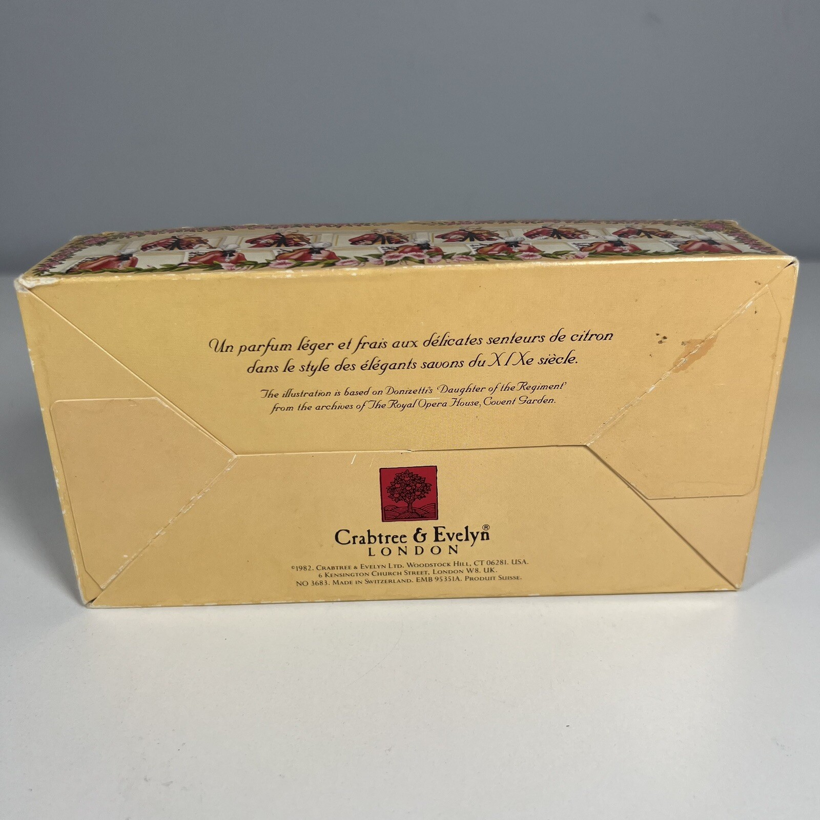 Eau de Cologne Soap by Cabtree & Evelyn 3 x 100g (10.5 oz total) Vintage 1982