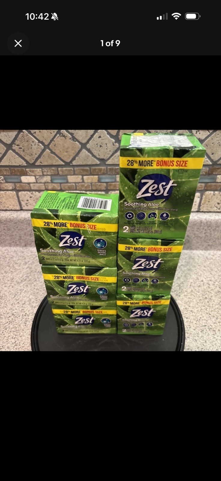 Zest Soothing Aloe Bar Soap 12 Bars, 4.12oz Each Bar