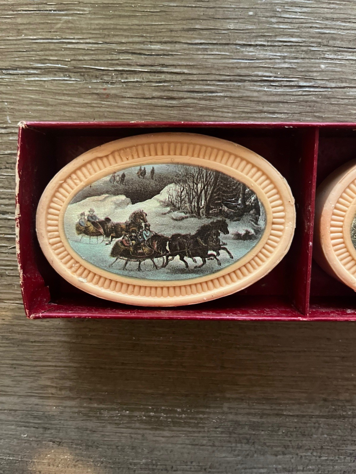 Vintage Avon Special Occasion Frangtance Soaps Bar 1876 Winterscapes Scenes