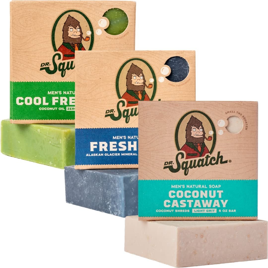 Gift-Worthy Men’s Natural Soap Set – 3 Cold Process Bars with Coastal Cool Scent