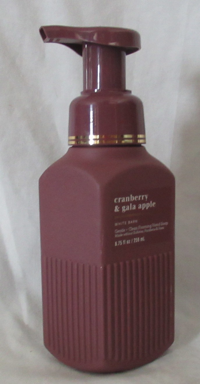 White Barn Bath & Body Works Foaming Hand Soap Lot Set 2 CRANBERRY & GALA APPLE