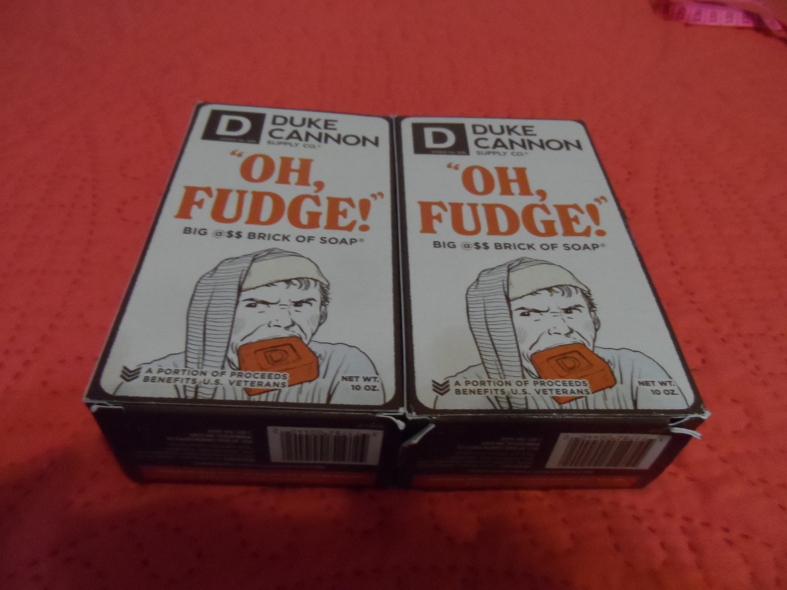 2 Duke Cannon Big Brick Soap Bar for Men OH Fudge-Cocoa & Spice Scent 10 oz