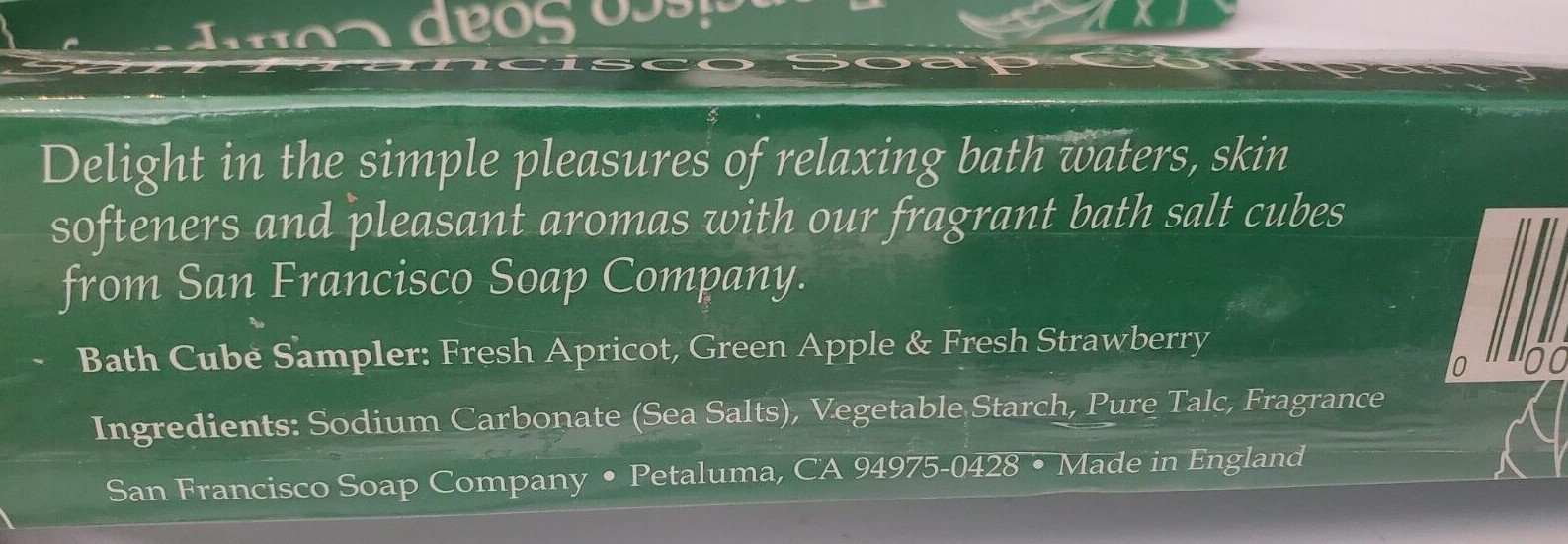 12 SAN FRANCISCO SOAP CO BATH CUBES SAMPLER Apricot, Green Apple, Strawberry NEW