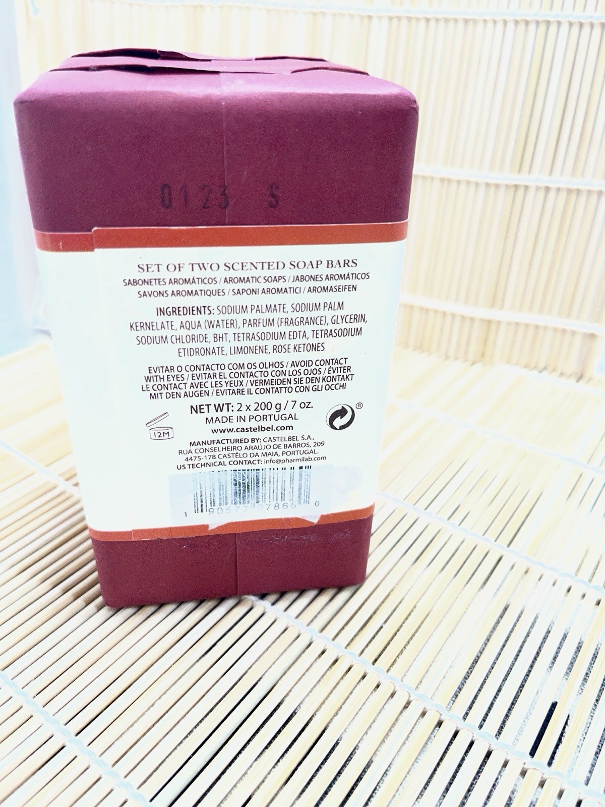 NEW 2 PK Castelbel Cherry Bar Soap LUXURY INTENSE Cherry Vanilla Scent. LTD ED.