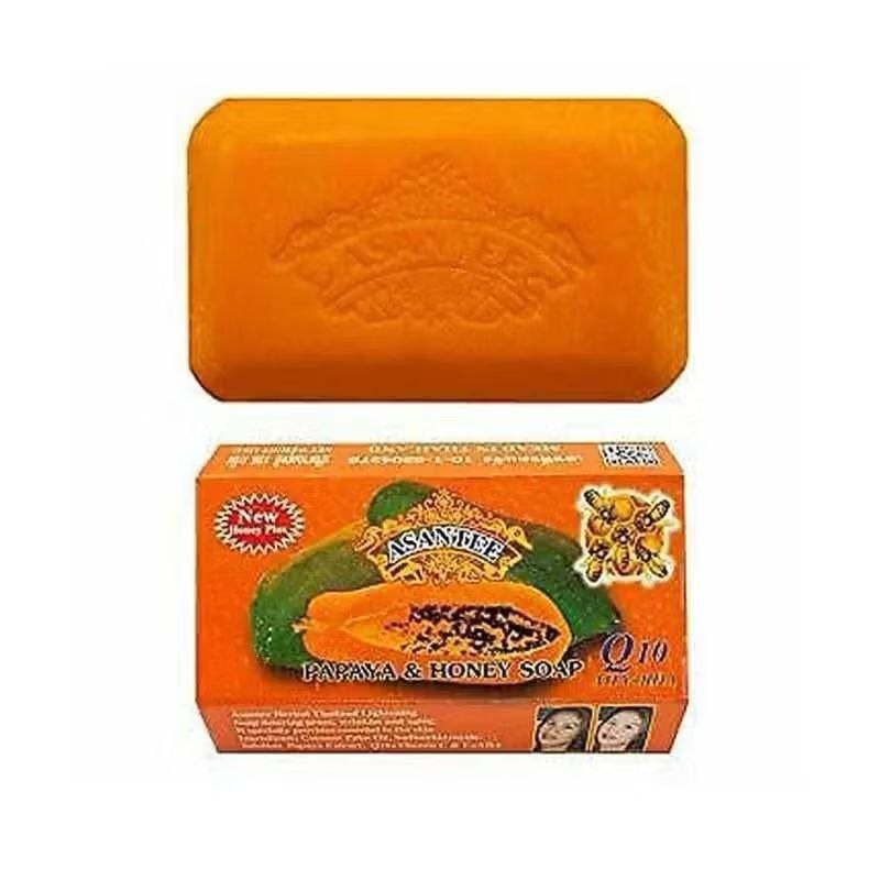 12 Bars Asantee Papaya & Honey Premium Soap Thai Herbal Lightening Beauty Bath