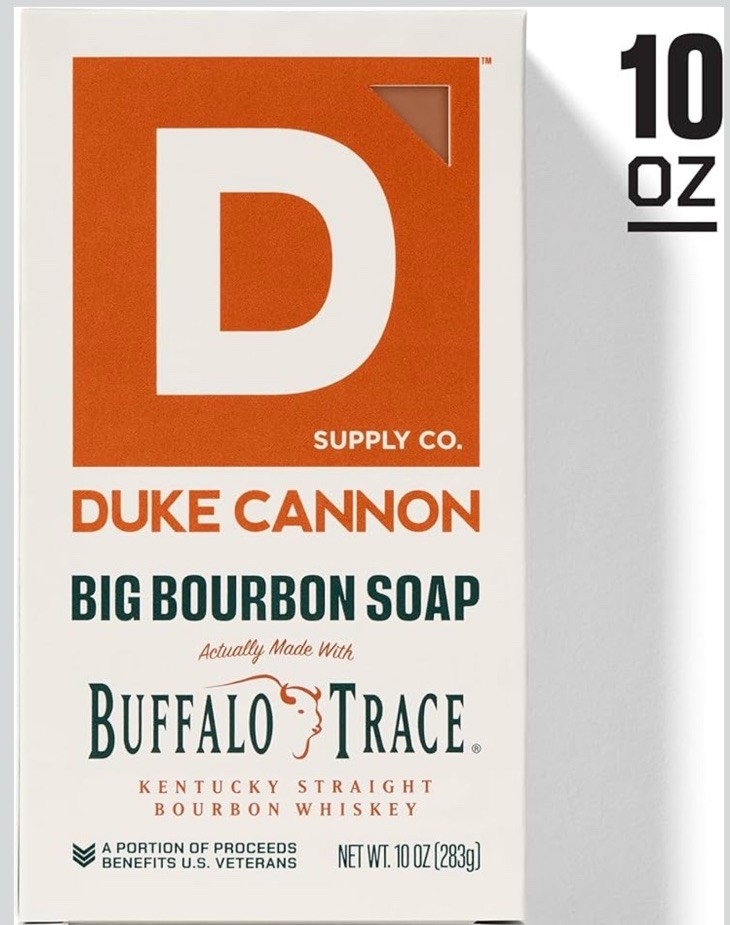 Duke Cannon Supply Co. Men’s Bourbon Bar Soap 10 oz Extra Large USA Made