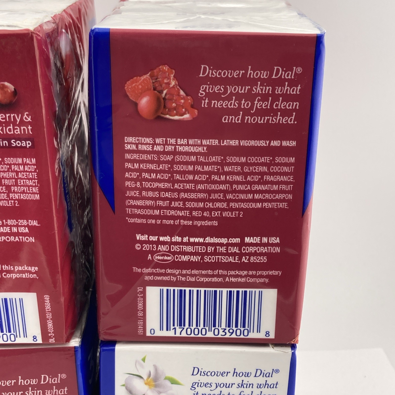Dial Glycerin Bar Soap 3 Bars Cranberry 3 Bars White Tea 6 Bars Power Berries