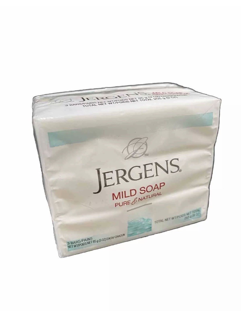 Jergens Mild Soap Pure & Natural Bars – 3 Bars – 3oz Each (9oz total)