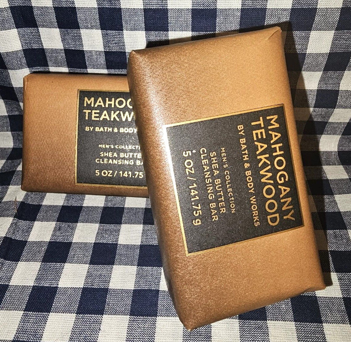 ALL NEW 2-Pack MAHOGANY TEAKWOOD Cleansing Bar 5 oz Bath & Body Works