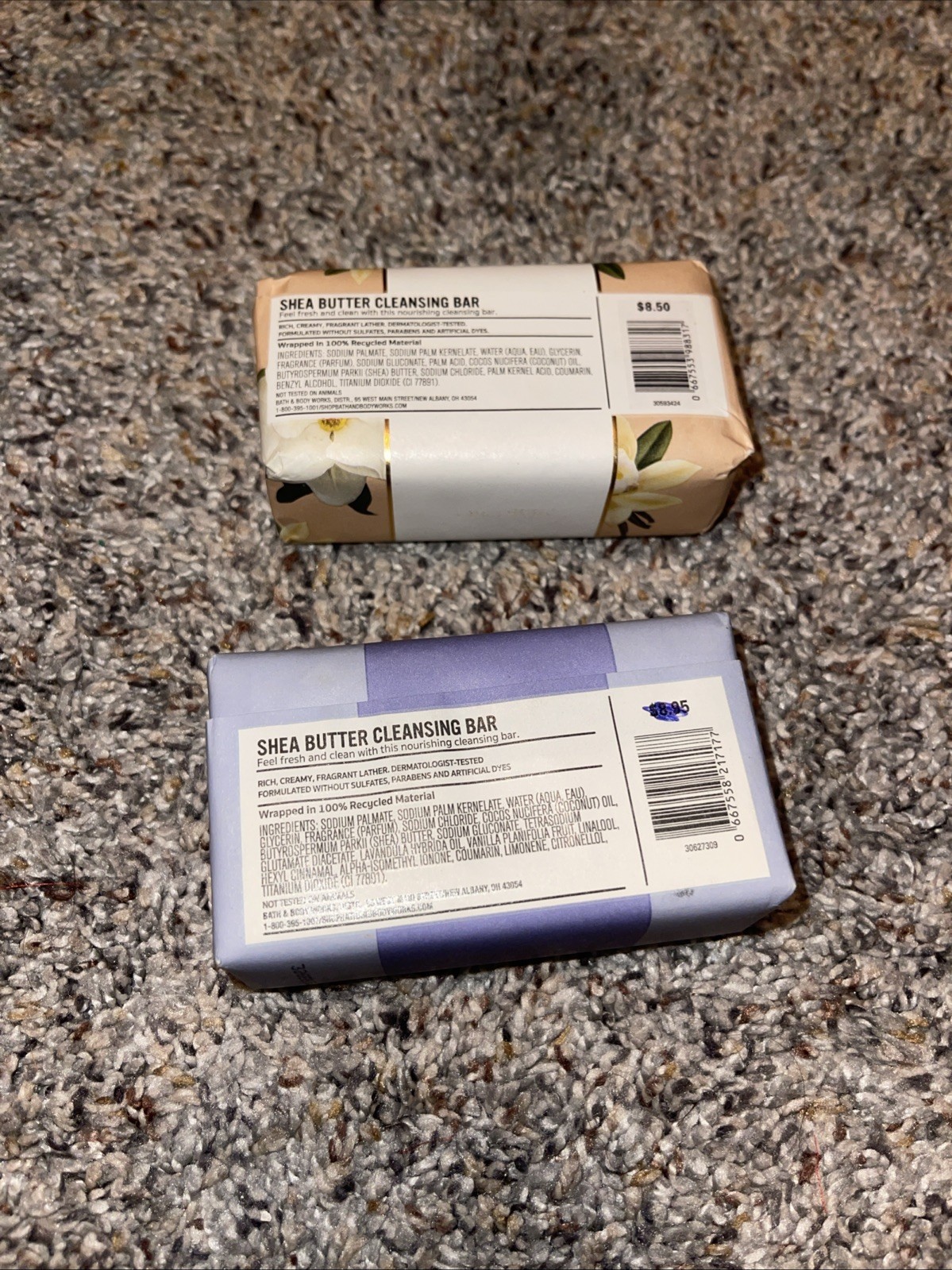 Bath & body Works vanilla Coconut And Lavender Vanilla Shea Bar Lot Of 2