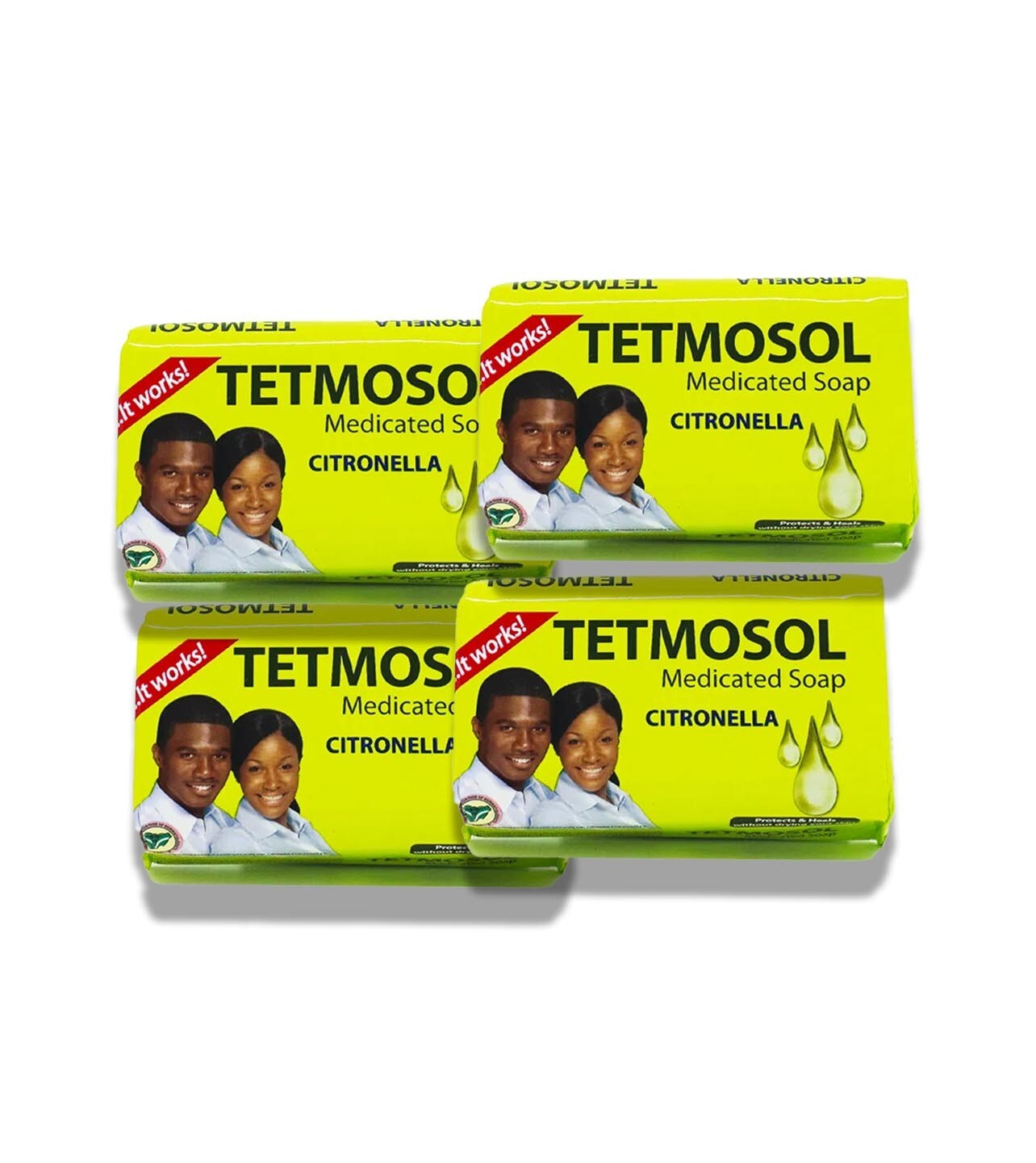 4 X Tetmosol Medicated Soap Citronella LOT OF 4 SOAPS. USA SELLER