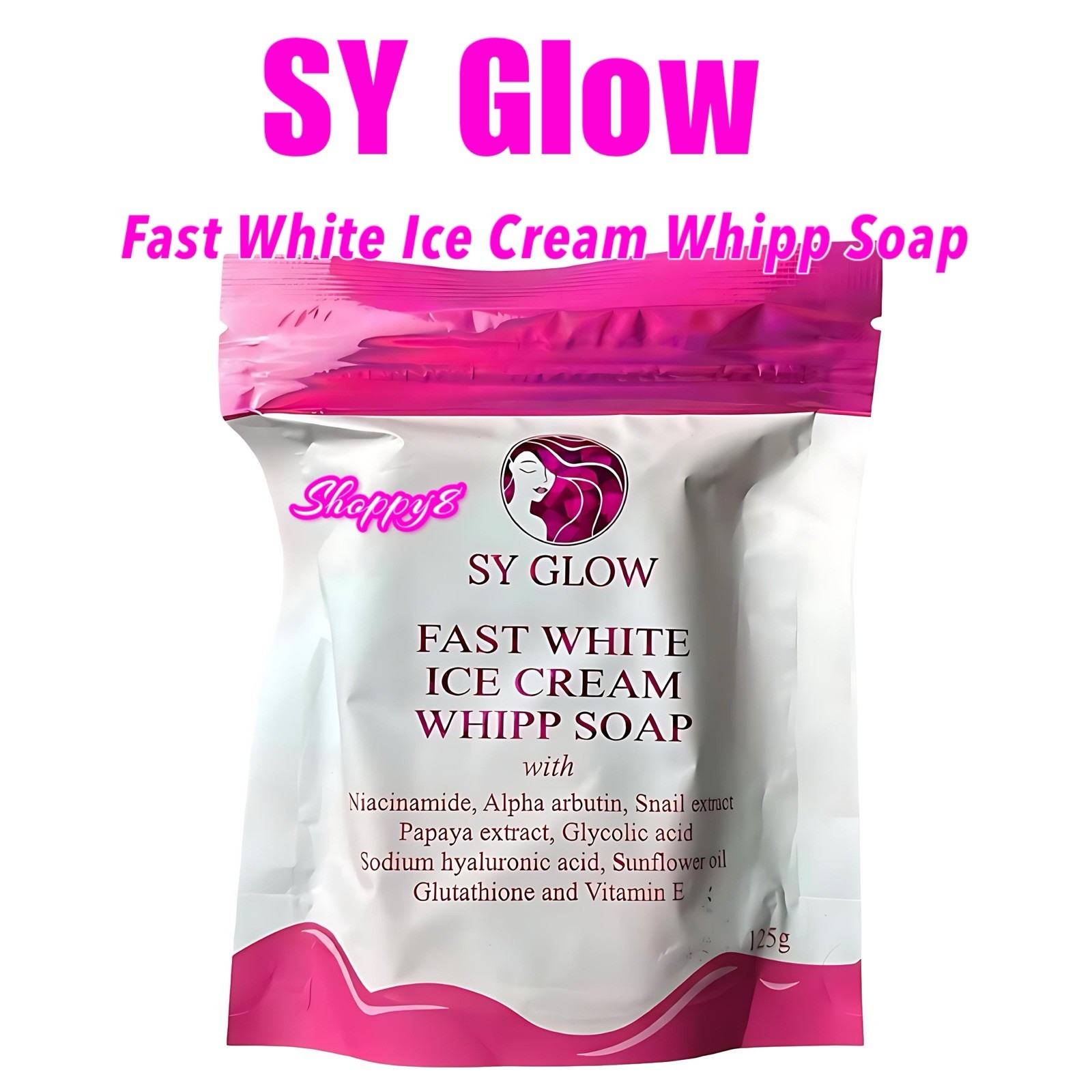 SY GLOW Fast White Ice Cream Whipp Soap, 125g