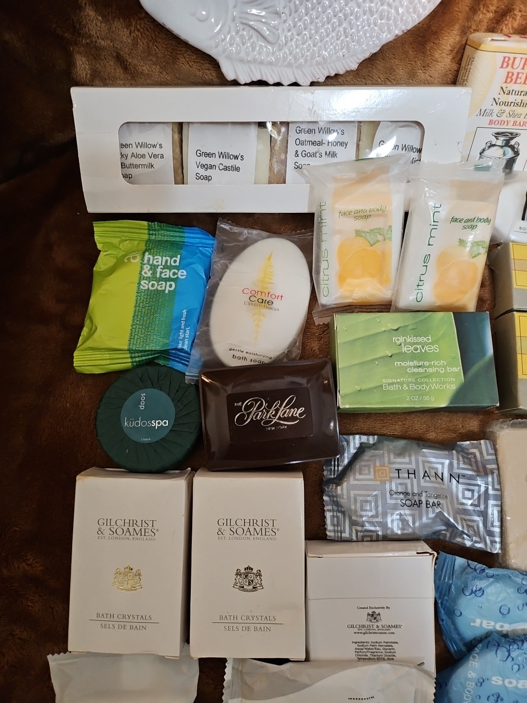 Luxury Soaps Lot Of 30 & Mud Pie Soap Dish Variety Set Of Soaps NEW