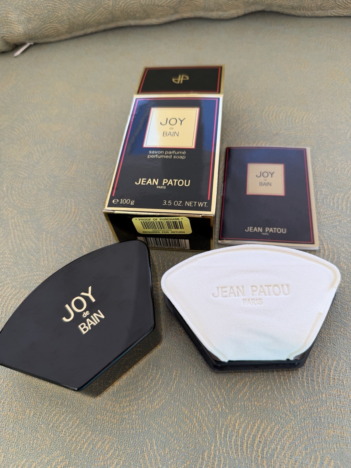 JEAN PATOU JOY DE BAIN 100G PERFUMED SOAP NEW WITH BOX 3.5 OZ Sealed Vintage