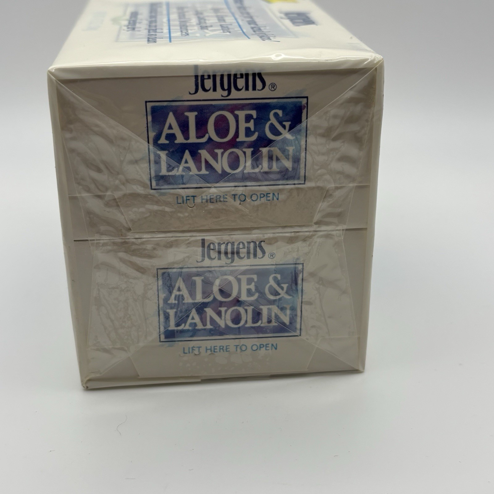 Vtg Jergens Aloe & Lanolin Skin Care Bar Soap 4.75 Oz 2 pack NOS White 1993 90s