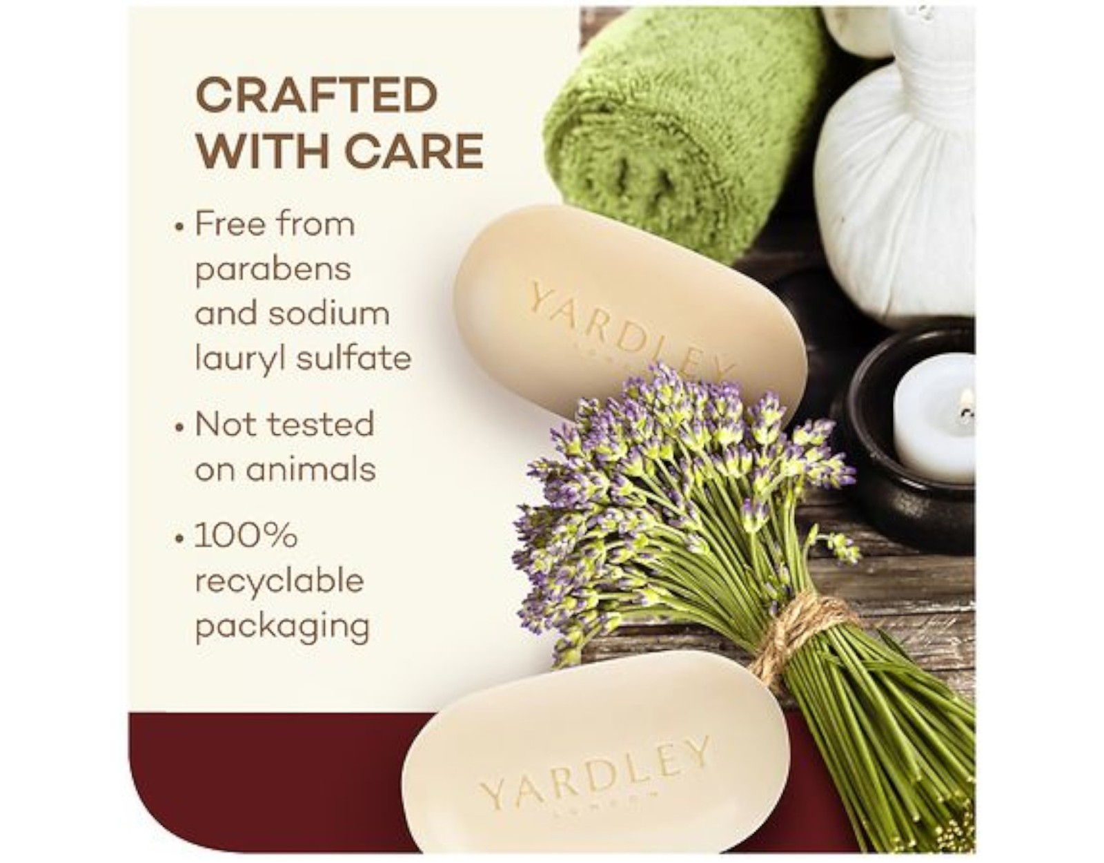Yardley London Moisturizing Bath Bar Creamy Coconut 4oz. – Pack of 4