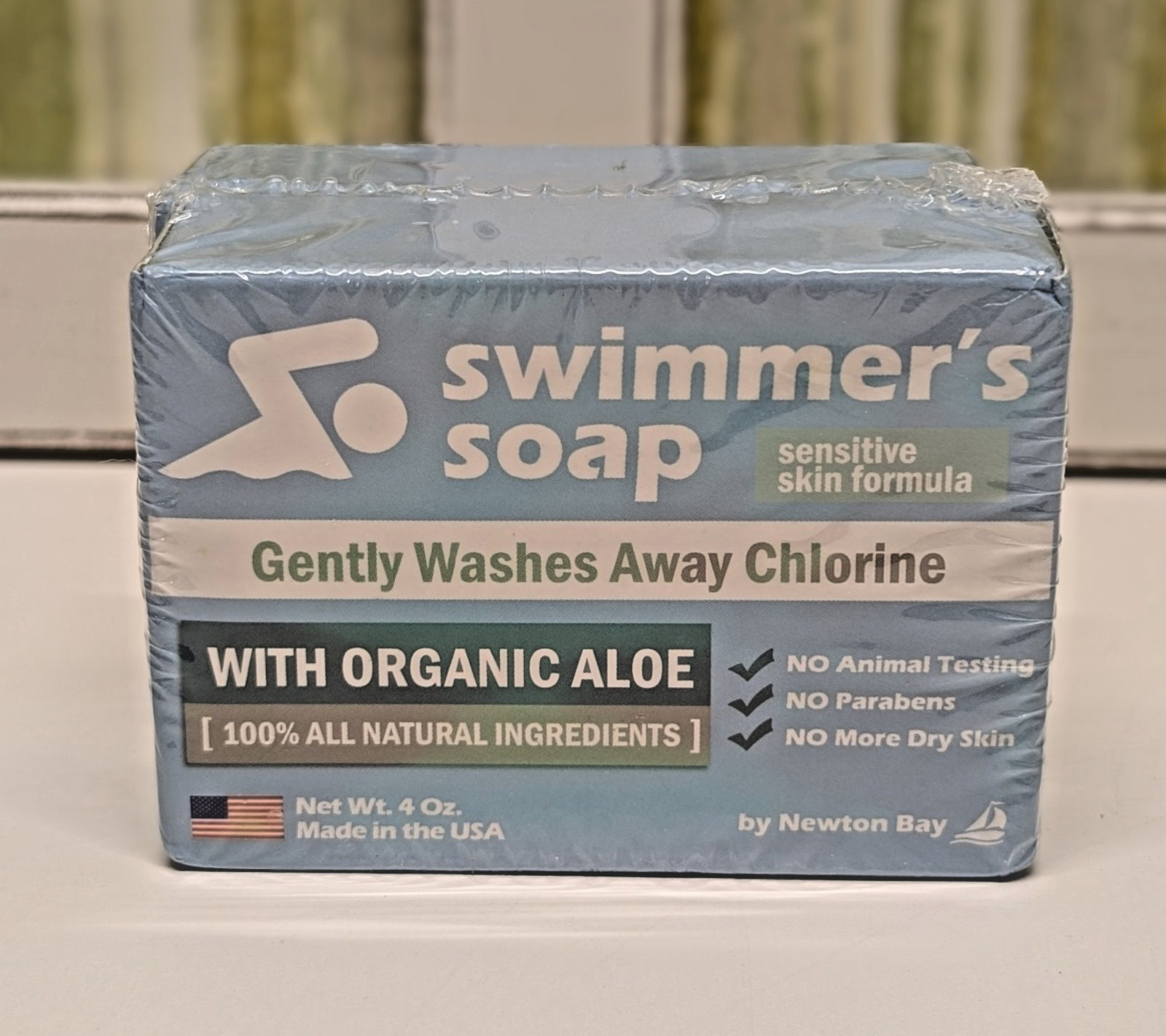 Newton Bay Swimmers Soap 2 pk All-Natural Aloe Body Face Wash Sensitive Skin USA