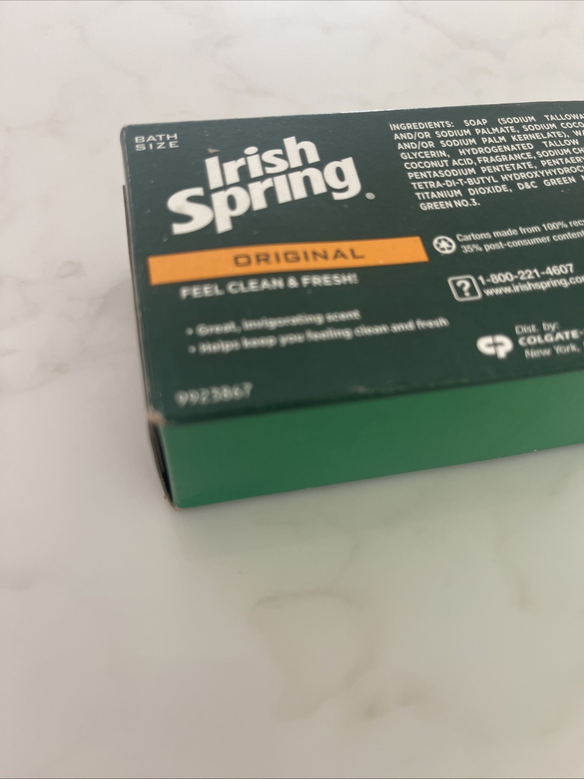 1 PCS IRISH SPRING ORIGINAL DEODORANT BAR SOAP 3.7oz NYNY Vintage