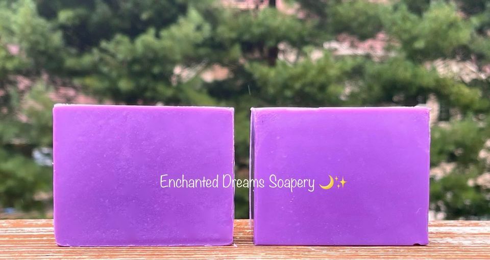 Elderberry Infused Purple Sea Moss Palm Free Cold Process Soap @ EDS