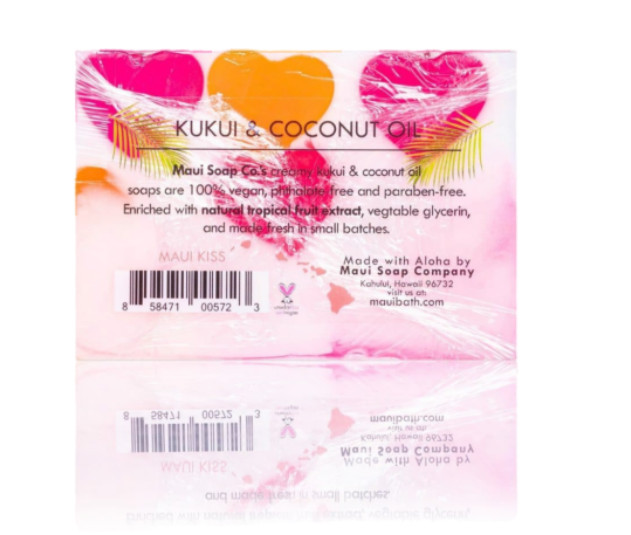 Maui Soap Co Maui Kiss Bar Soap w/ Kukui & Coconut Oil