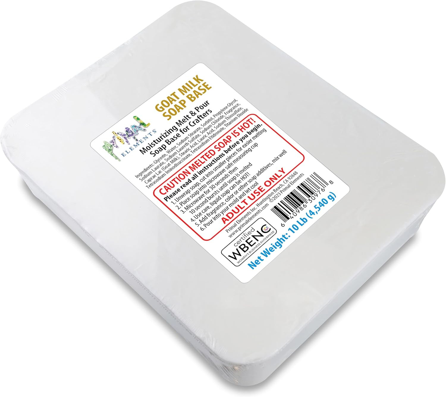 Goat Milk Soap Base – Moisturizing Melt and Pour Glycerin Soap Base for Crafting