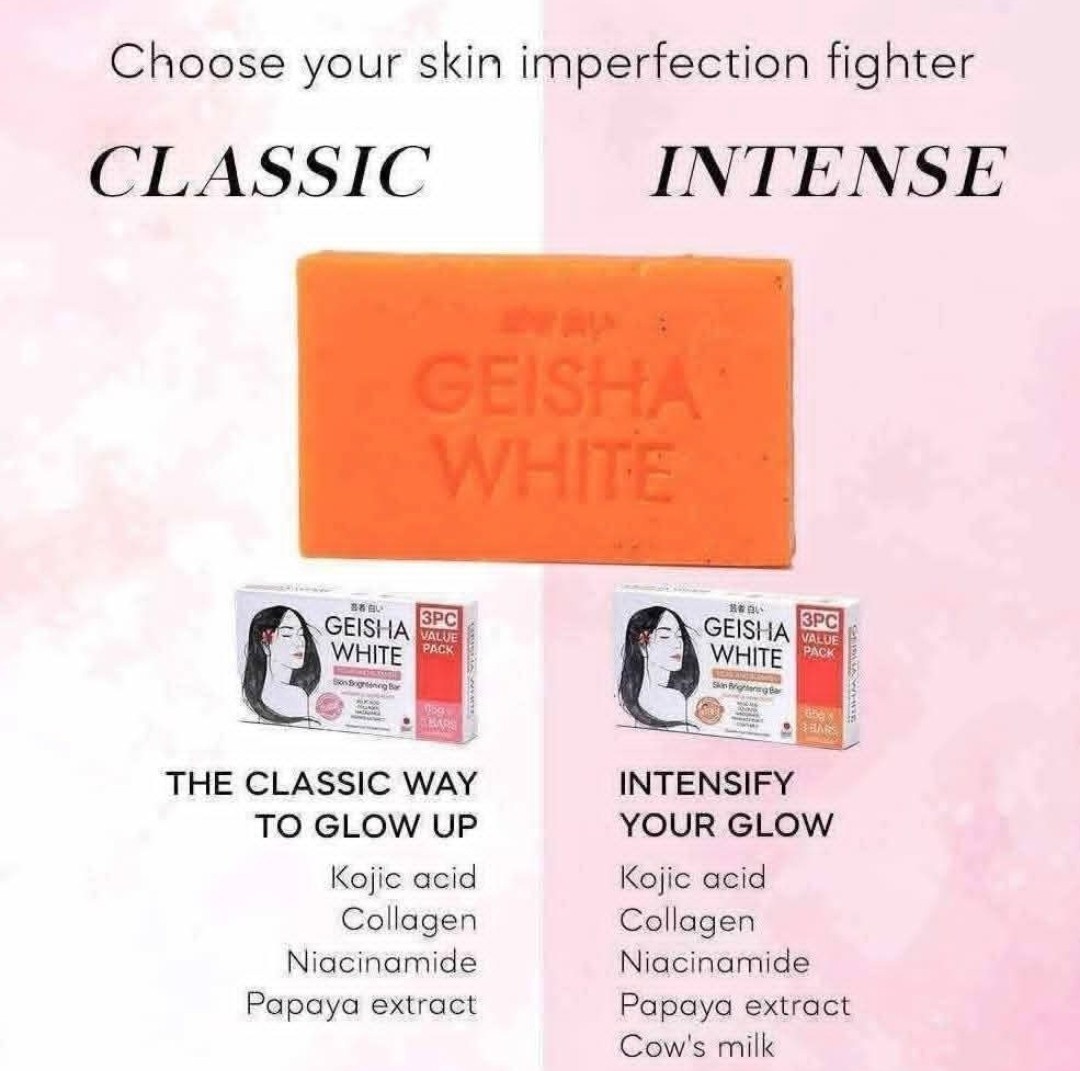 1x Geisha White INTENSE skin Brightening & Lightening Soap SCAR & BLEMISH