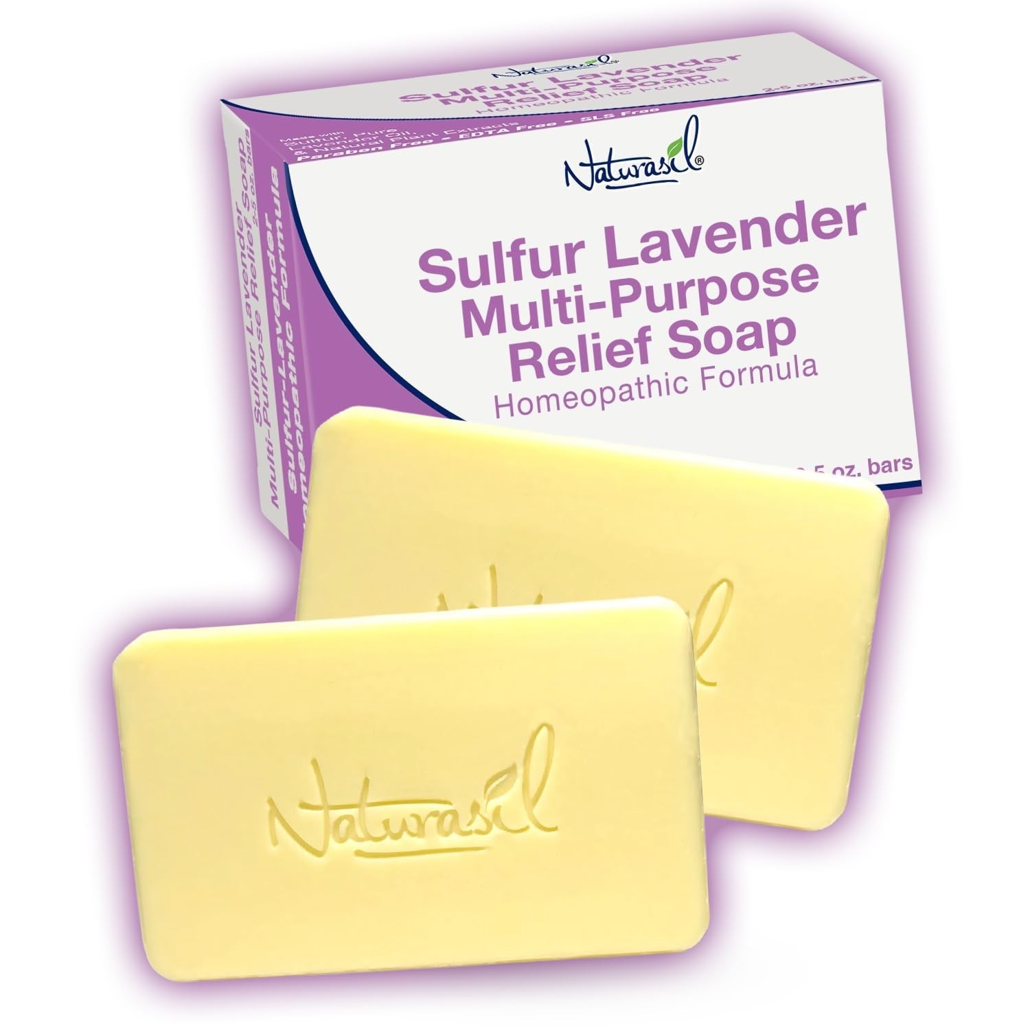 Lavender Infused Sulfur Soap | Dual Pack for Acne, Bug Bites & Skin Issues