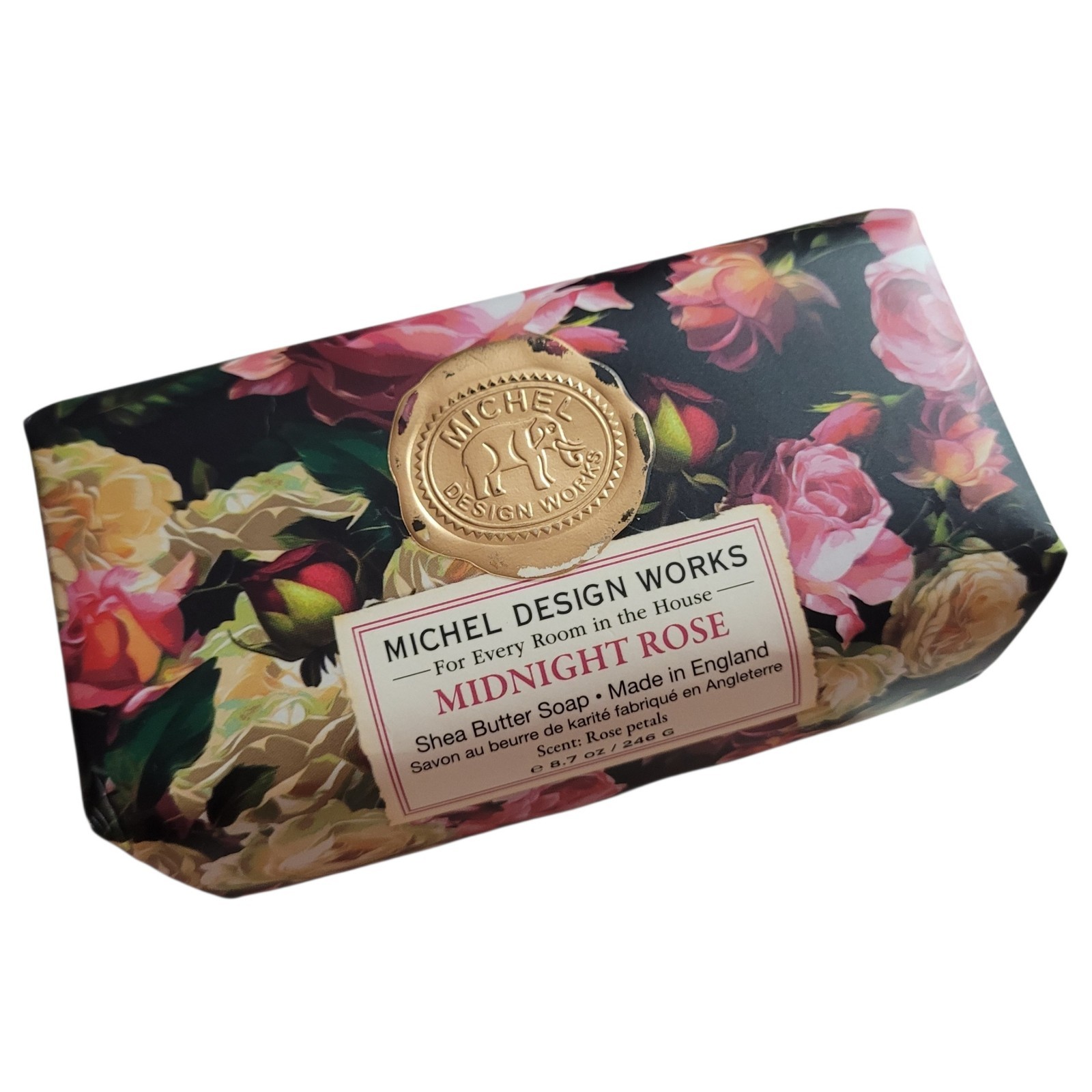 Lot 3 Michel Design Works 8.7 & 6.7 oz Large Bath Soap Bars Midnight Rose Bundle
