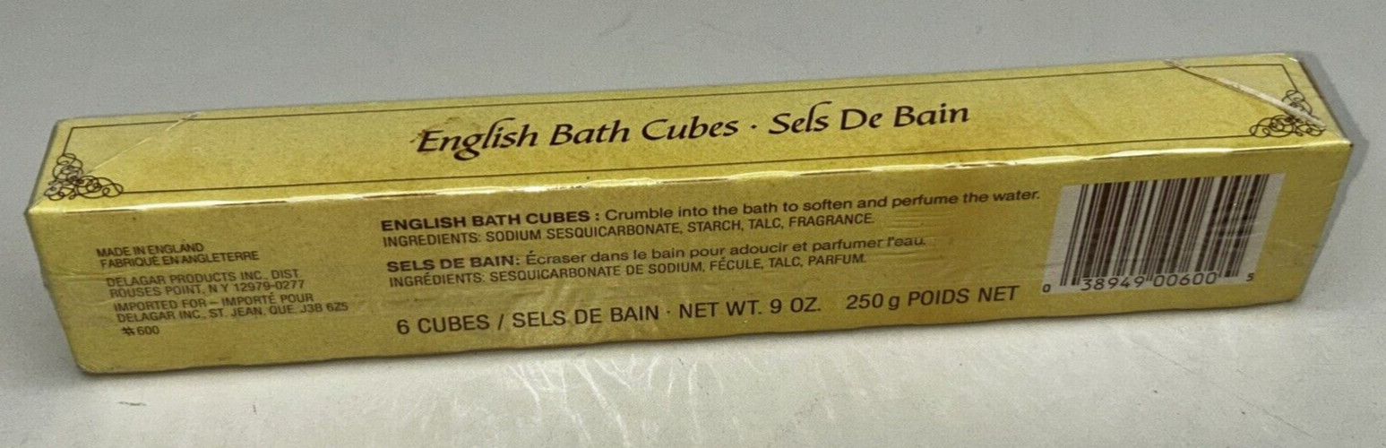 Delagar Vintage Pack of 6 Floral Scented English Bath Cubes NOS Sealed READ
