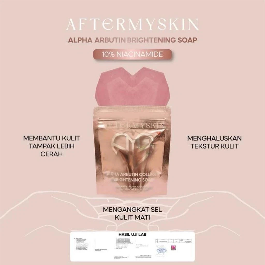 3pcs AFTERMYSKIN Bright & Moist Soap With Alpha Arbutin Collagen