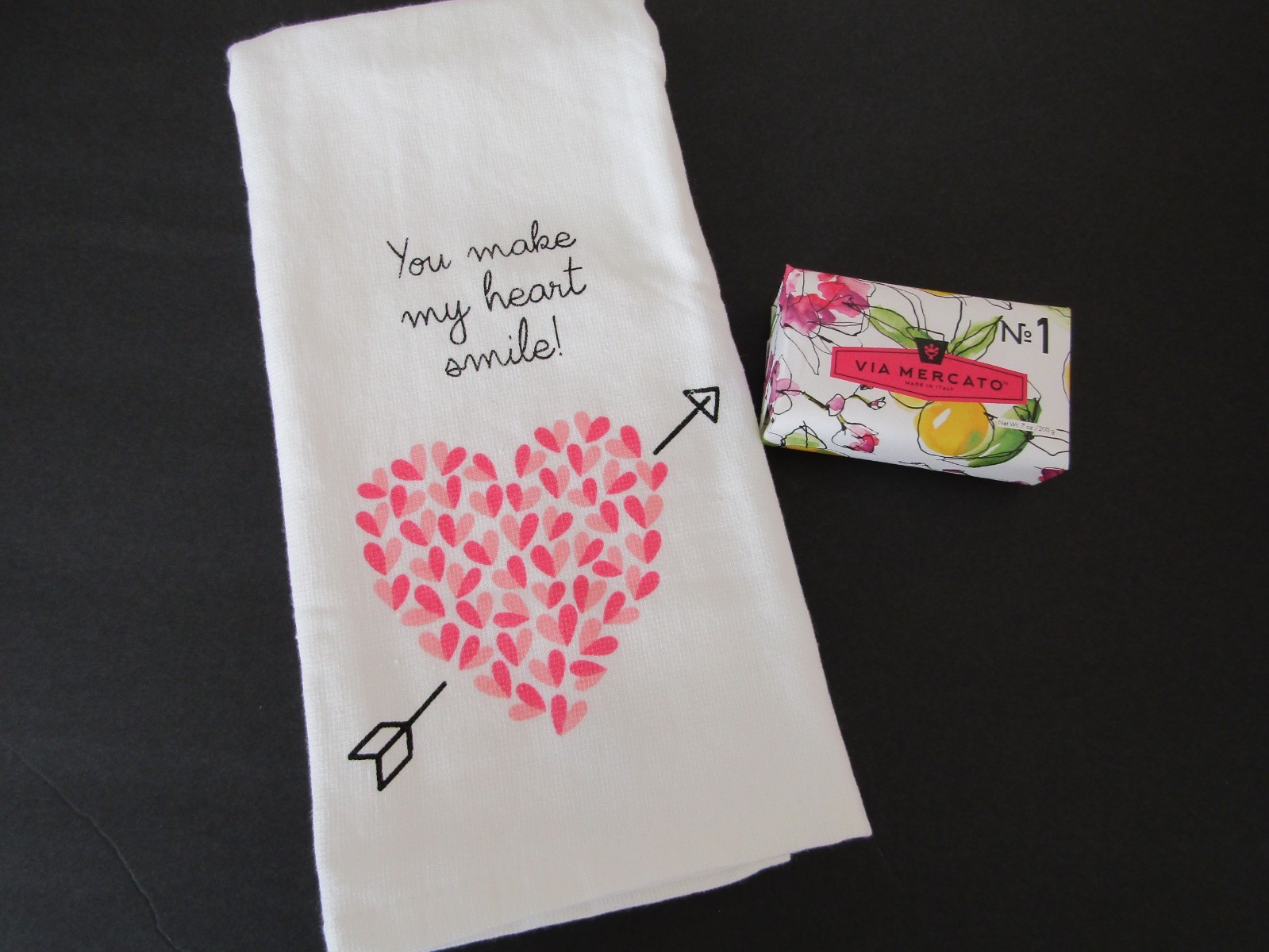 Pre de Provence luxury soap and Valentine Love towel