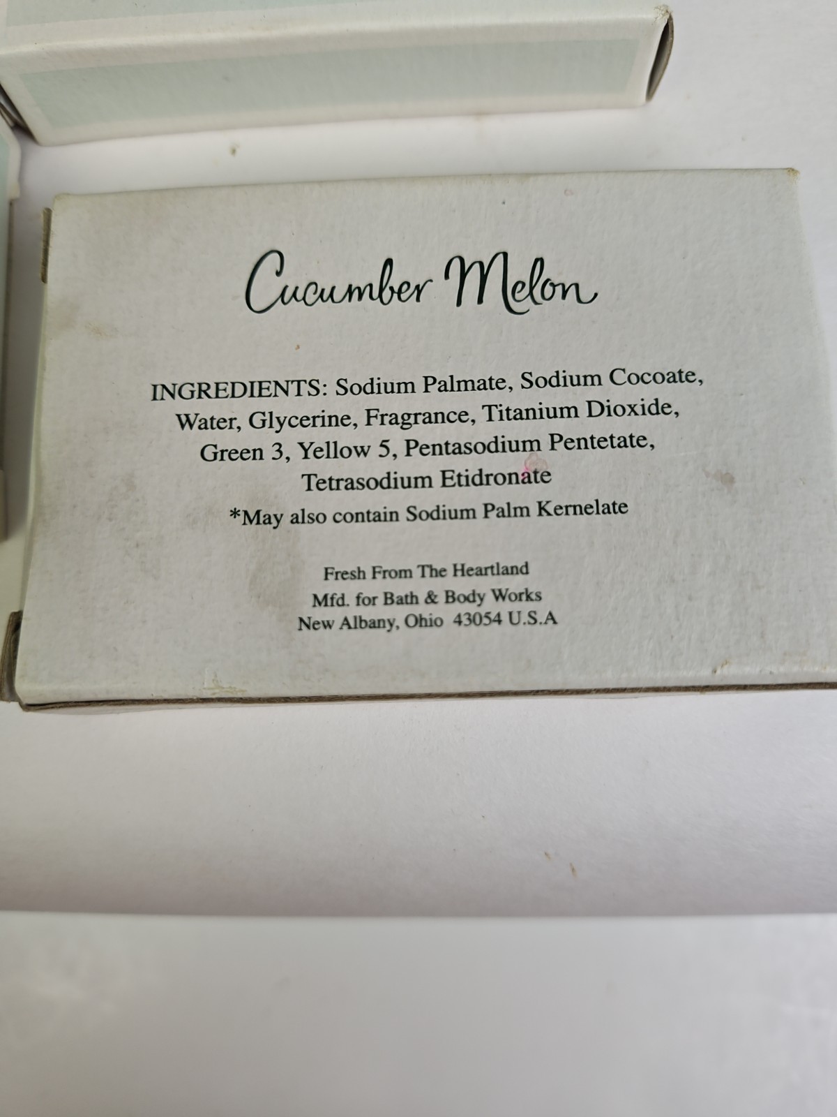 6 x Bath & Body Works Cucumber Melon Moisture Rich Cleansing Bars 1.5oz Nos Os