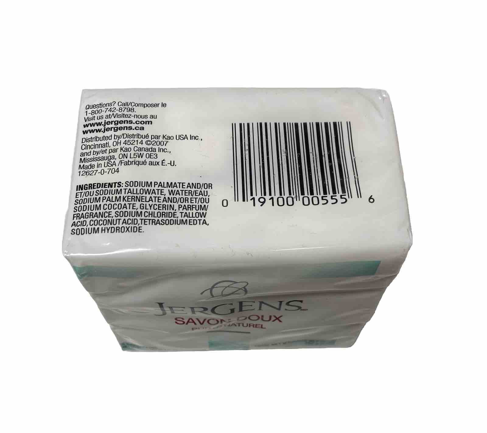 Jergens Mild Soap Pure & Natural Bars – 3 Bars – 3oz Each (9oz total)