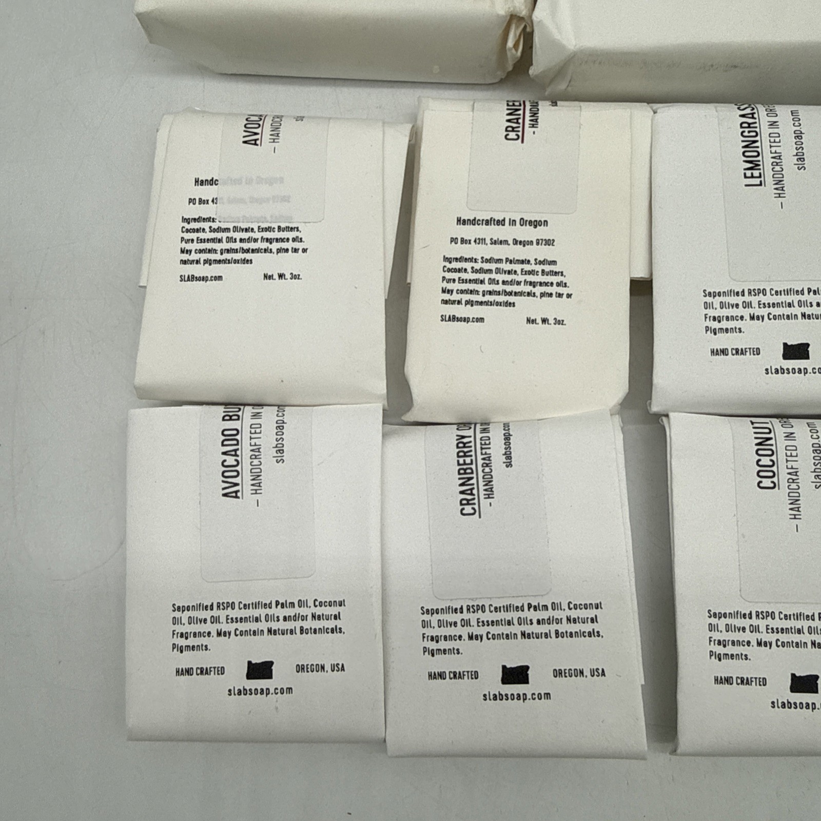 Slab Bar Soap Lot of 16 Bars (Various Sizes/Scents) — NEW